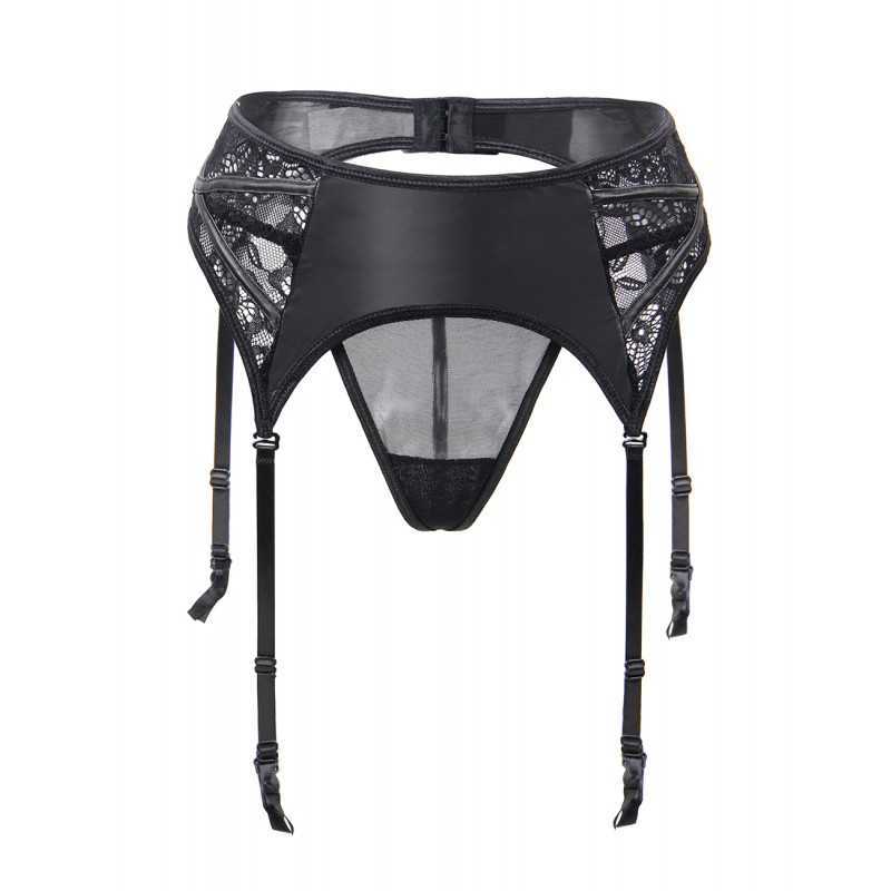Porte-Jarretelles Transparent en Similicuir