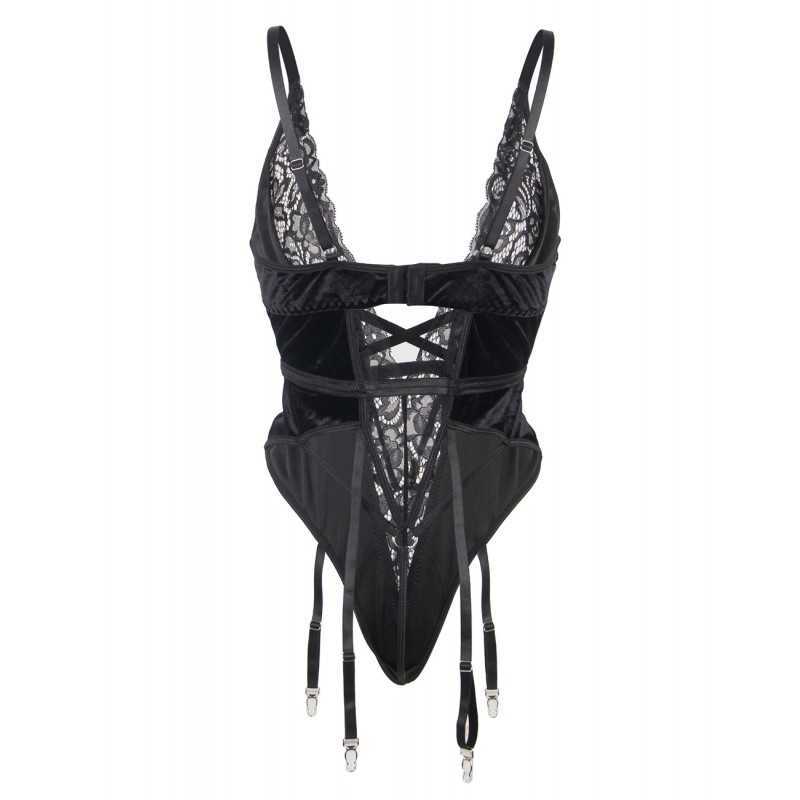 Body porte-jarretelles Valéria avec décolleté en V