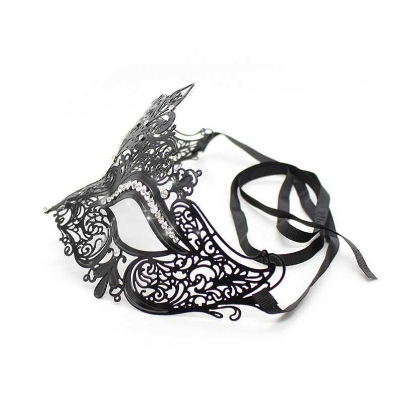 Masque Burlesque en Métal avec Strass – Élégance et Mystère