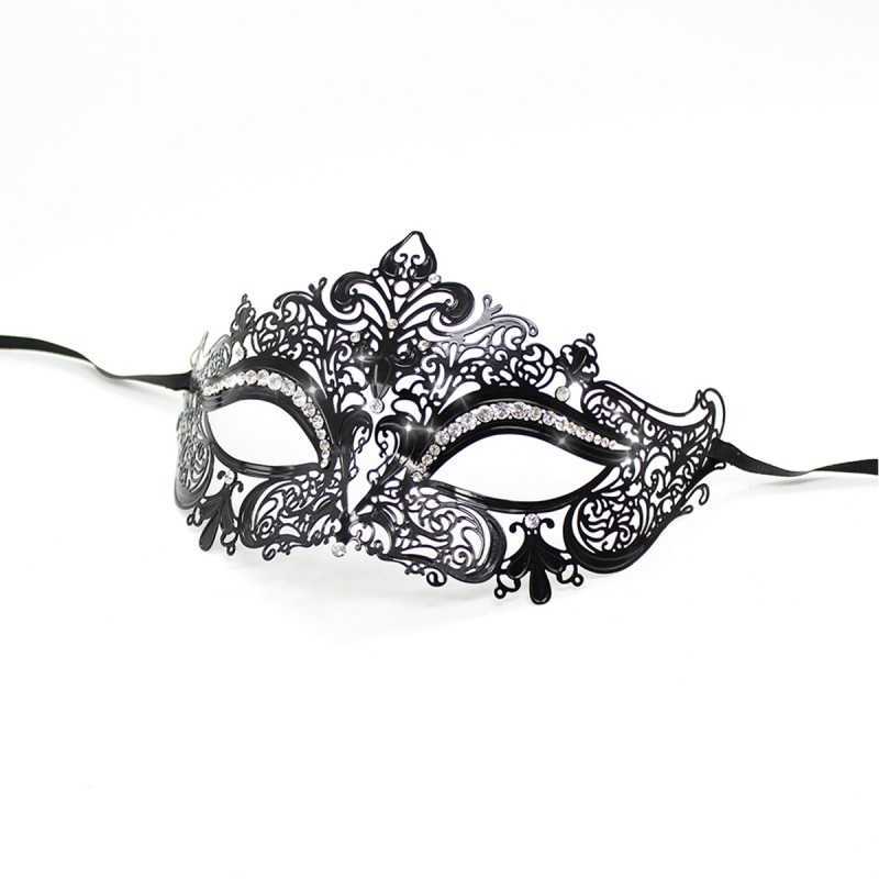 Masque Burlesque en Métal avec Strass – Élégance et Mystère