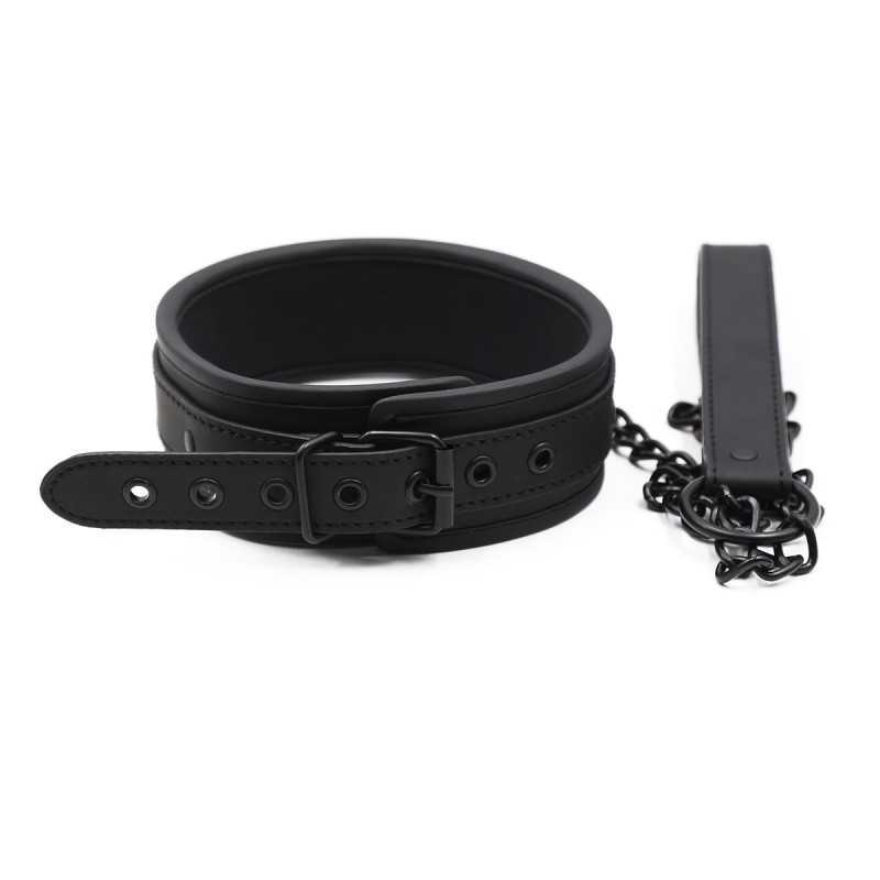 Collier en néoprène ajustable avec laisse de 78 cm