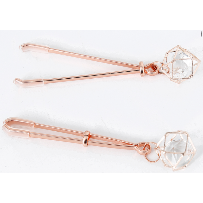 Pinces à seins avec bijoux