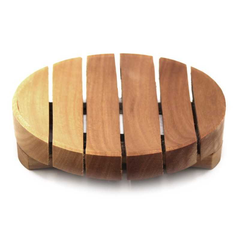 Porte-savon en bois d'acajou - Élégant et durable