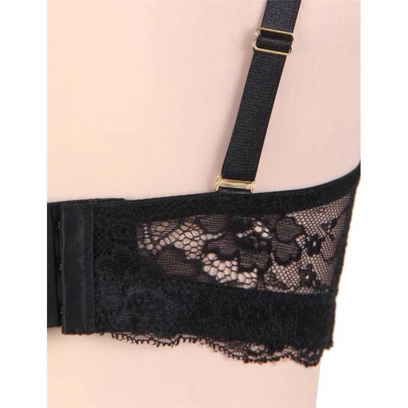 Soutien-gorge confortable en dentelle de haute qualité Noir, Bordeau ou Blanc