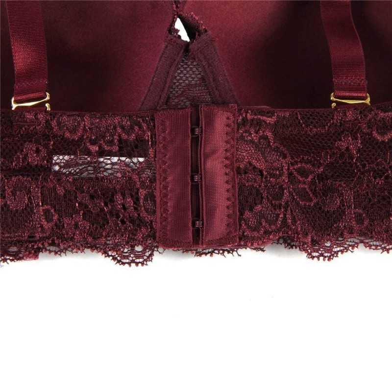 Soutien-gorge confortable en dentelle de haute qualité Noir, Bordeau ou Blanc